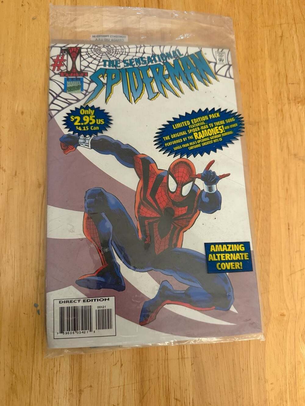 The Sensational Spider-Man #1 Limited Edition Camelot Music Polybagged Comic wit
